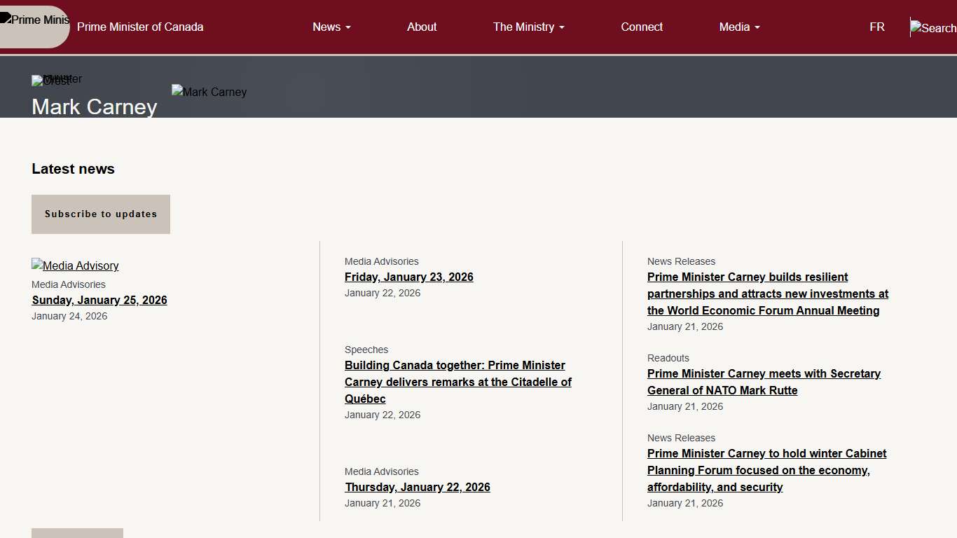 Mark Carney - Prime Minister of Canada Prime Minister of Canada